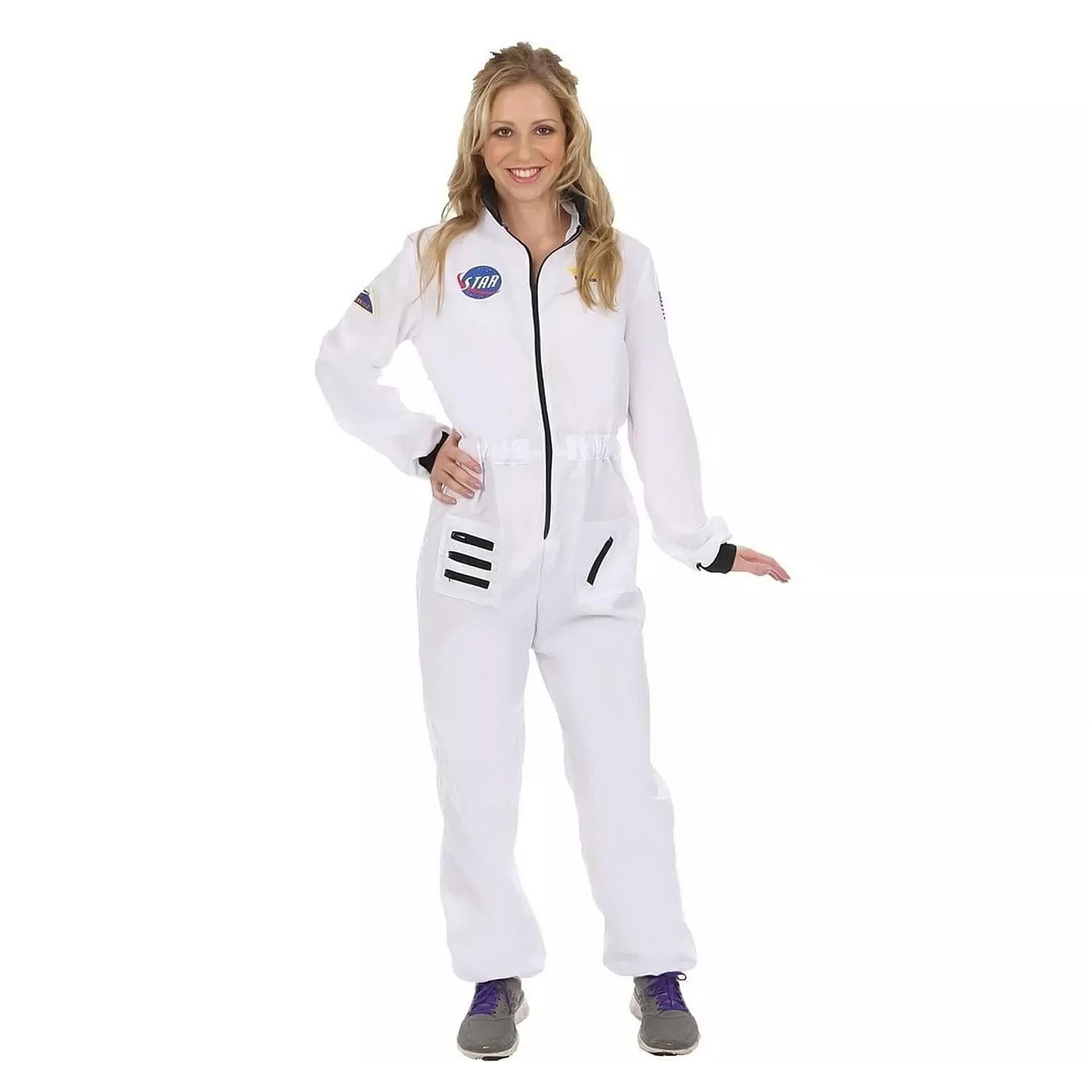 Women's White Astronaut Costume - Small