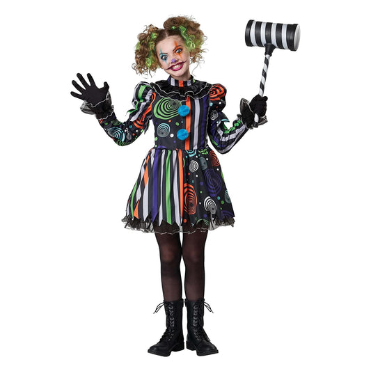Neon Nightmare Clown Child Costume | Large
