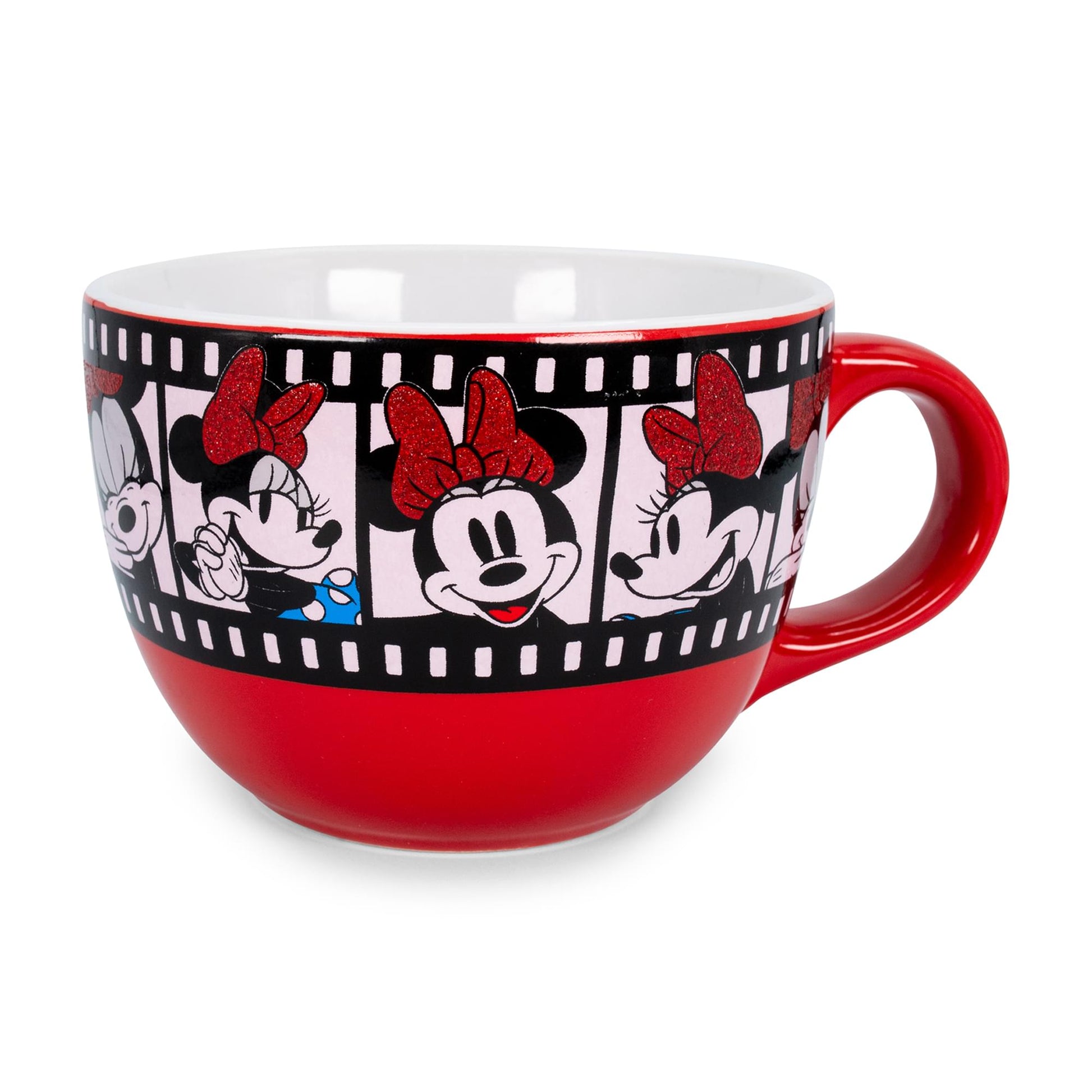 Disney Minnie Mouse Film Reel Ceramic Soup Mug | Holds 24 Ounces