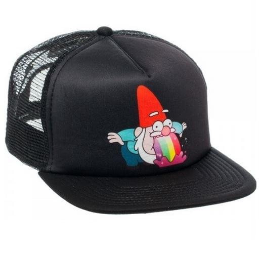 Gravity Falls Gnome Black Trucker Hat One Size Fits Most