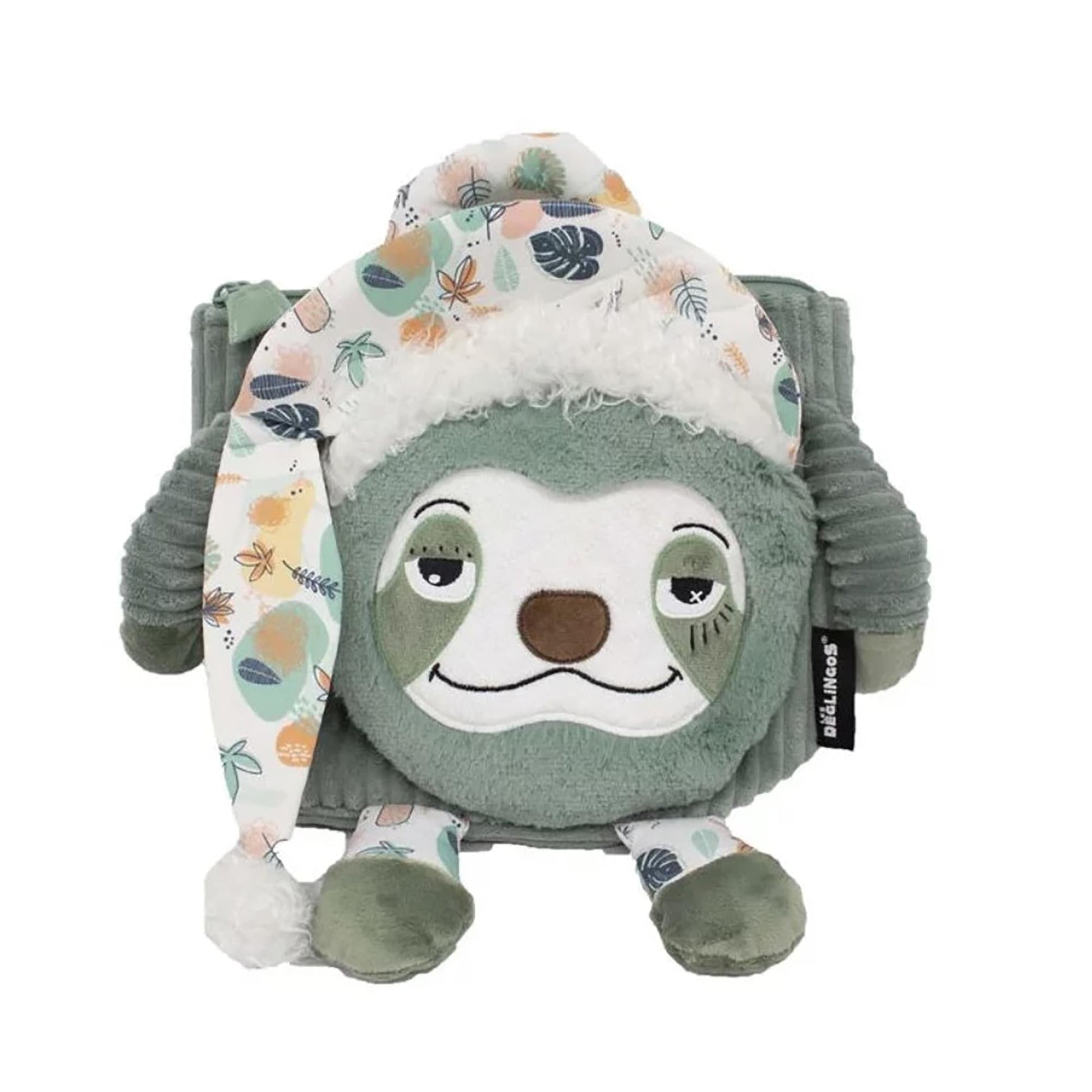 Les Delingos Corduroy Backpack Plush | Chillos the Sloth