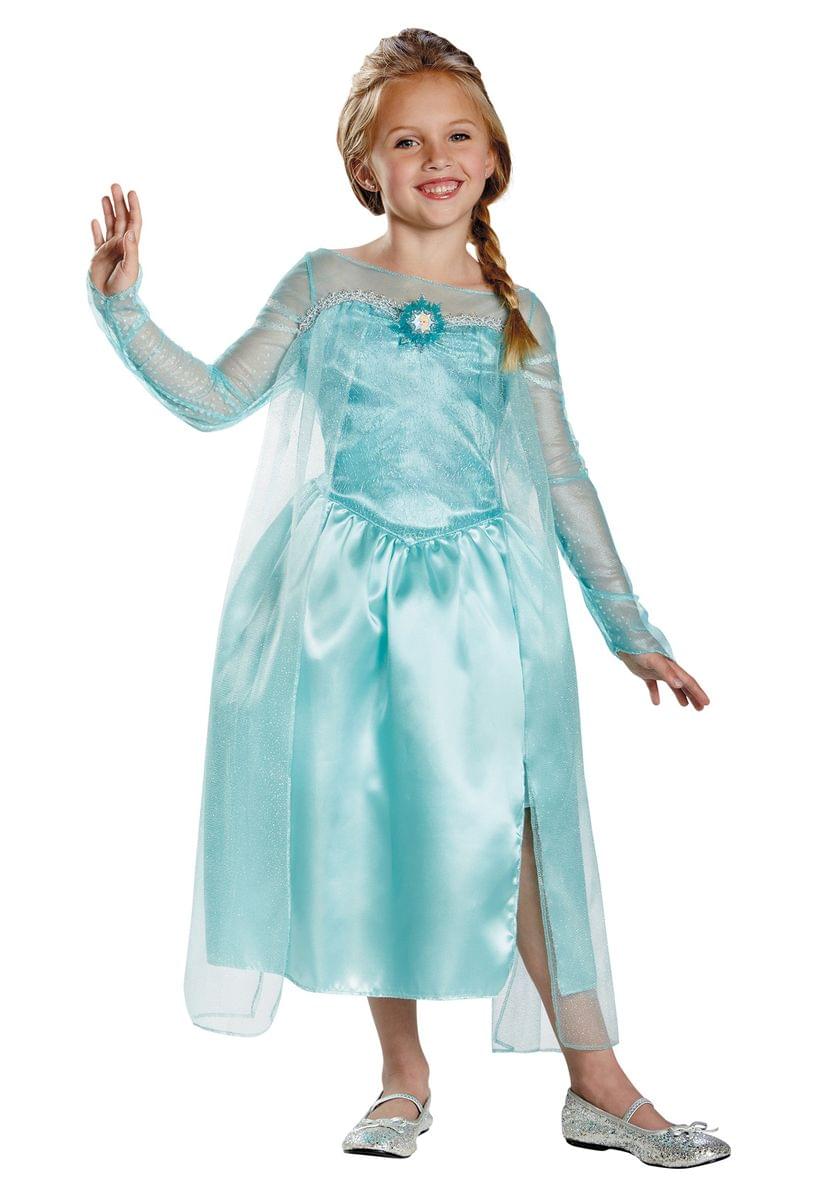 Frozen Disney Classic Elsa Snow Queen Gown Child Costume 3T-4T