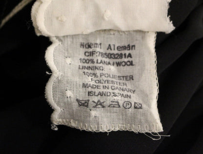 Gray Checkered Wool Shorts Skirt