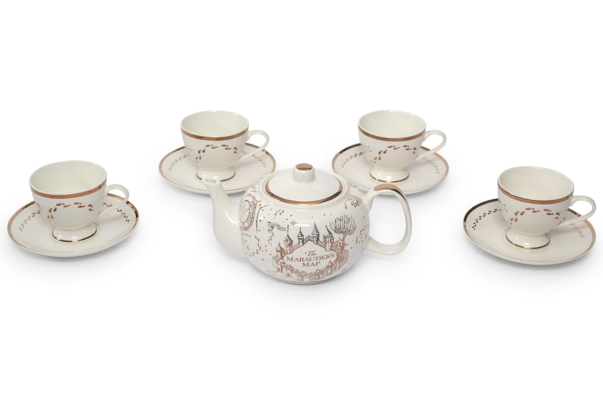 Harry Potter Marauders Map 10-Piece Porcelain Tea Set