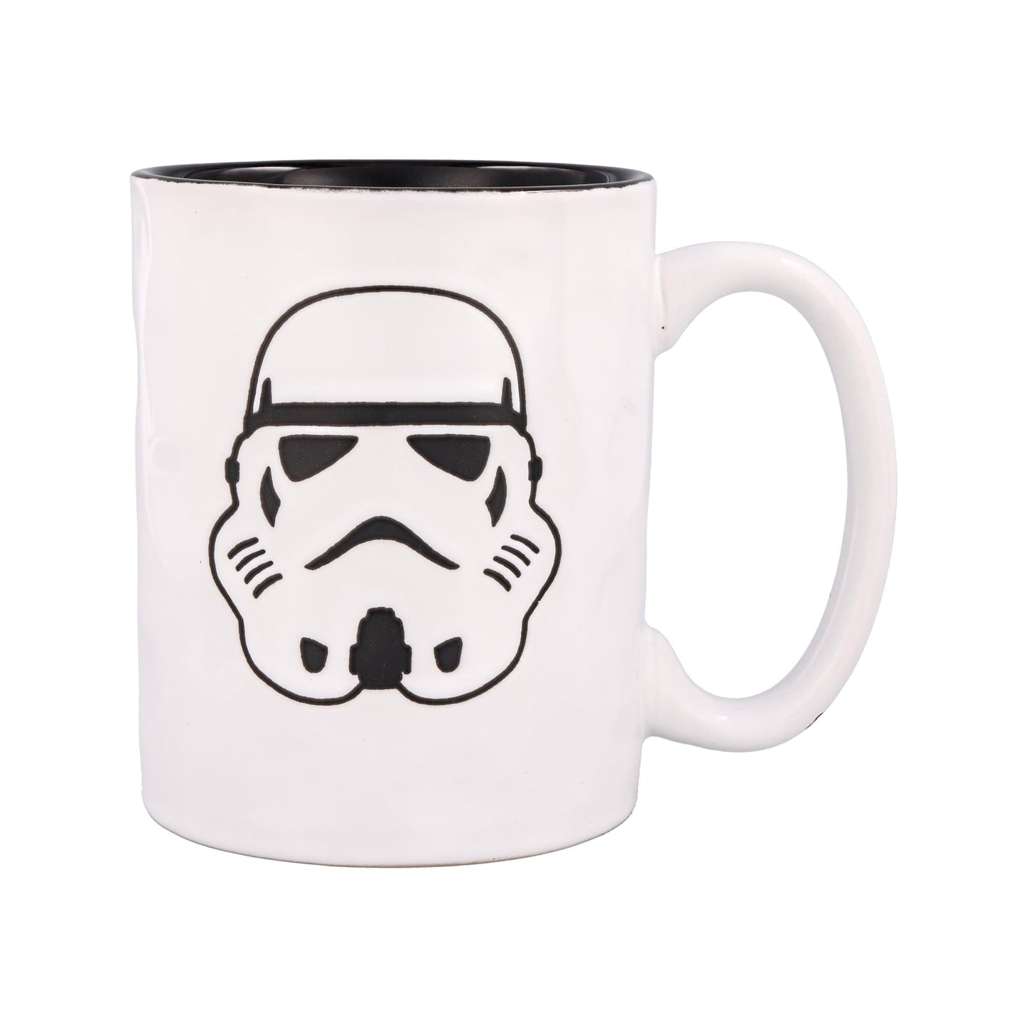 Star Wars Stormtrooper Wax-Resist Ceramic Pottery Mug | Holds 17 Ounces