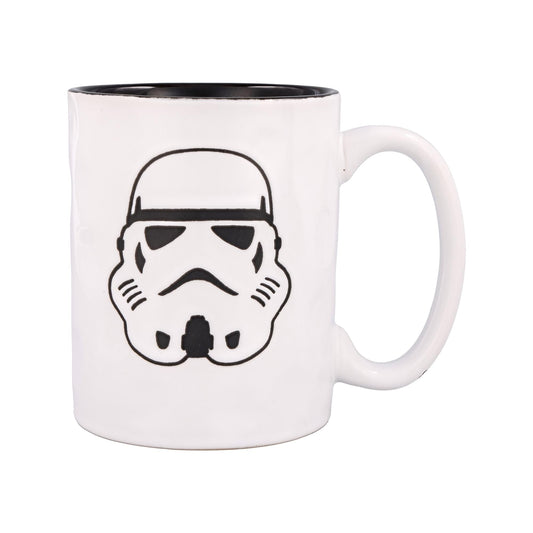 Star Wars Stormtrooper Wax-Resist Ceramic Pottery Mug | Holds 17 Ounces