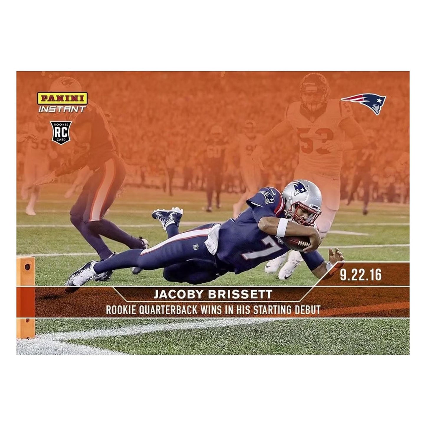 NFL New England Patriots Jacoby Brissett #51 2016 Panini Instant Base Card