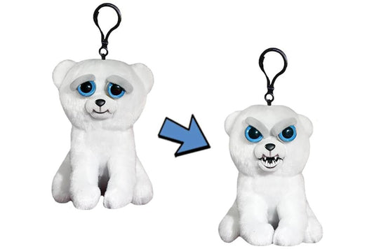 Feisty Pets 4" Plush Keychain: Karl the Snarl Polar Bear