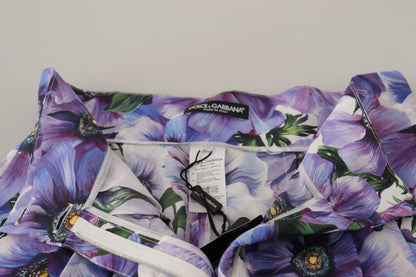 Purple Anemone High Waist Hot Pants Shorts