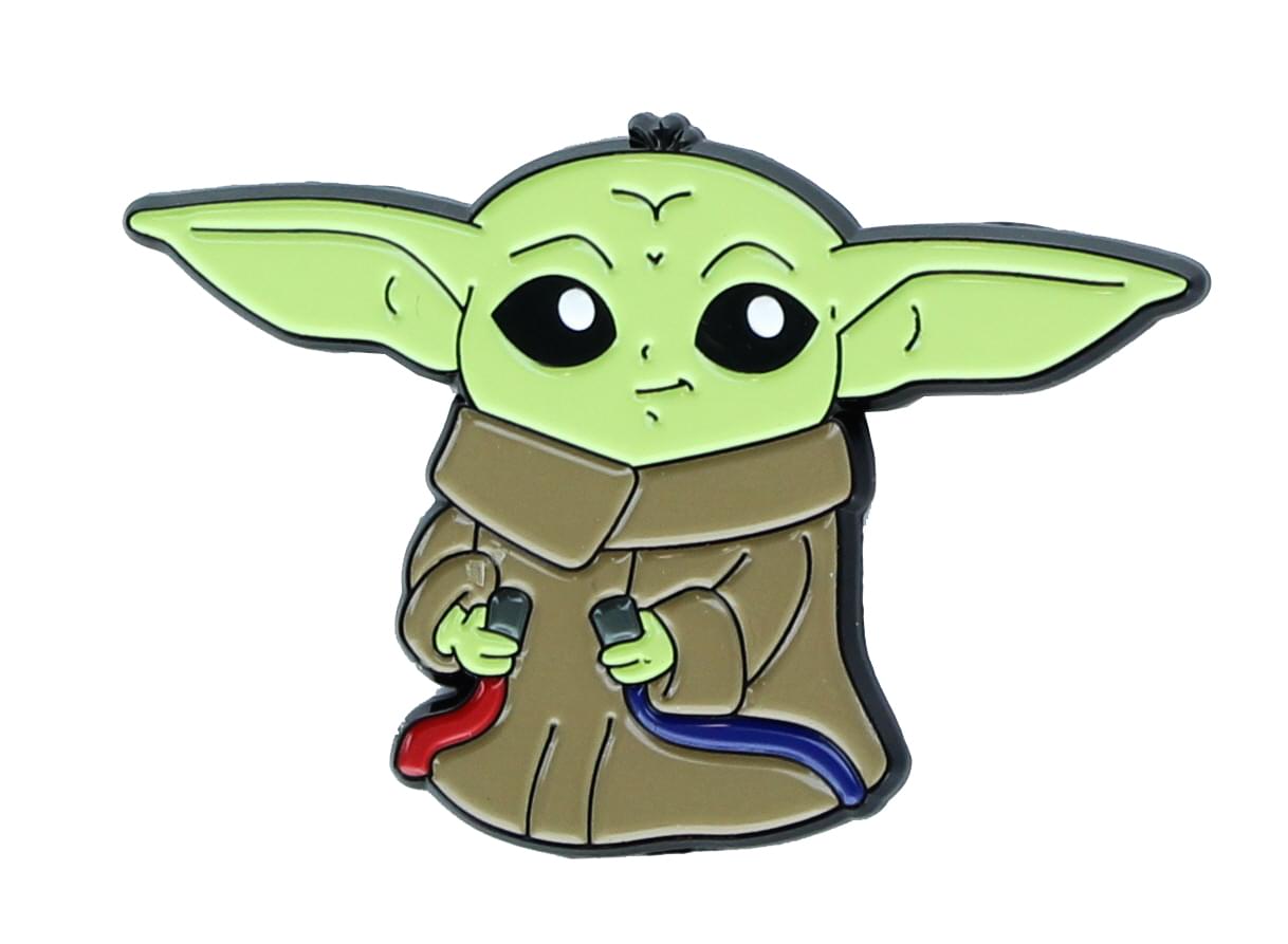 Star Wars The Mandalorian Grogu With Wires Enamel Collector Pin