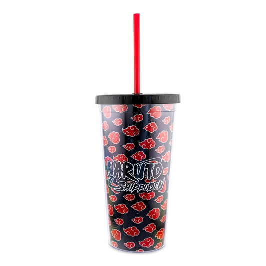 Naruto Shippuden Akatsuki 20-Ounce Carnival Cup With Lid and Straw