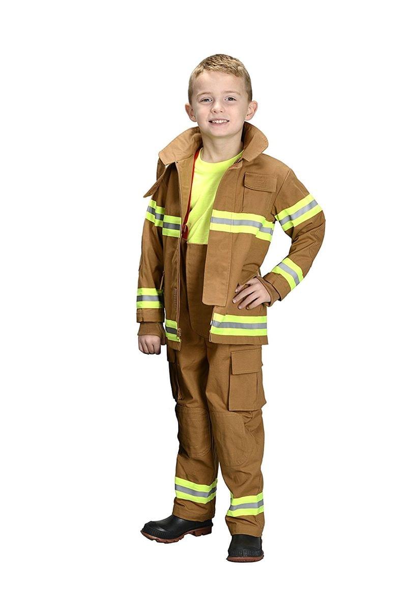 Fire Fighter Child Costume Tan Lg 8-10