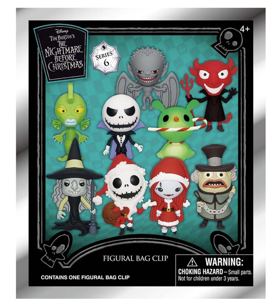 Nightmare Before Christmas Series 6 3D Foam Bag Clip | One Random