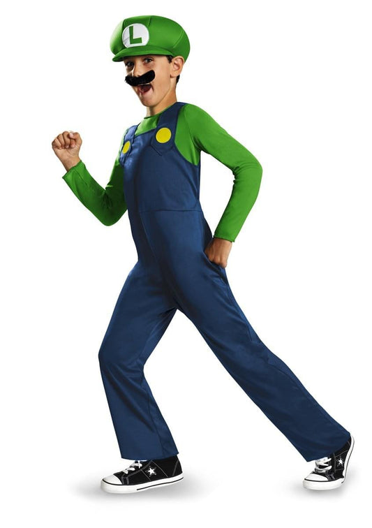 Nintendo Super Mario Bros Luigi Classic Toddler Costume Medium 3-4T