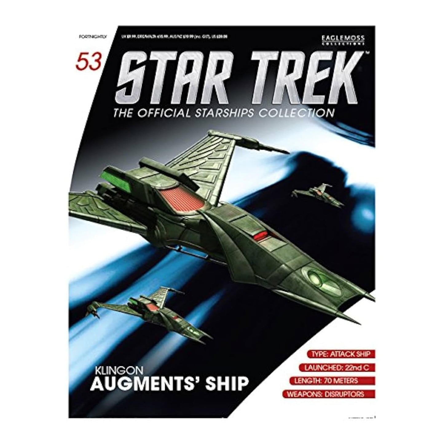 Eaglemoss Star Trek Starships Klingon Augment Ship Magazine