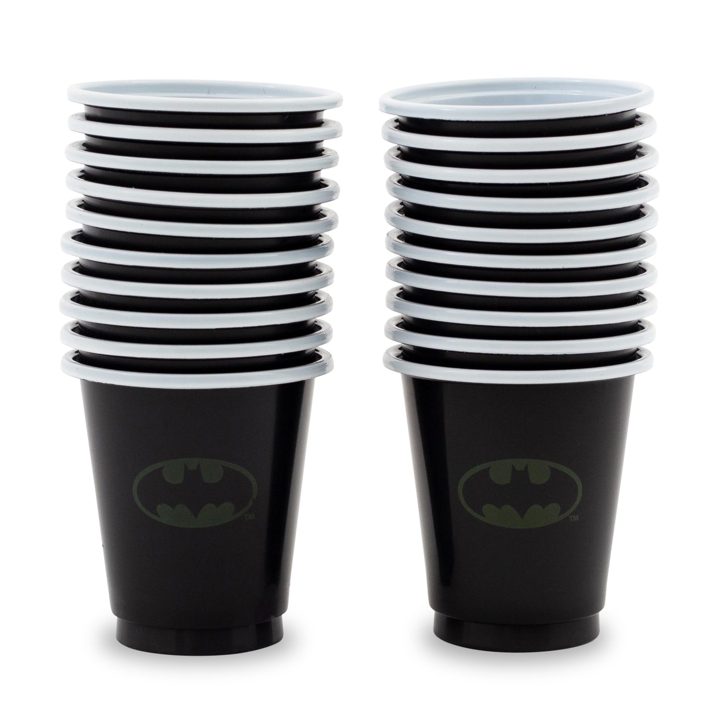 DC Comics Batman Logo 2-Ounce Disposable Plastic Mini Cups | Set of 20