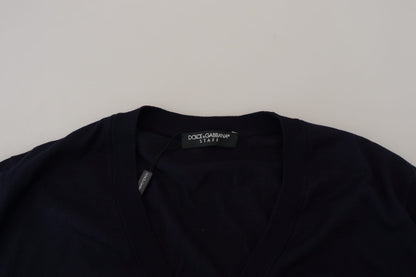 Blue Wool STAFF Down Cardigan Sweater