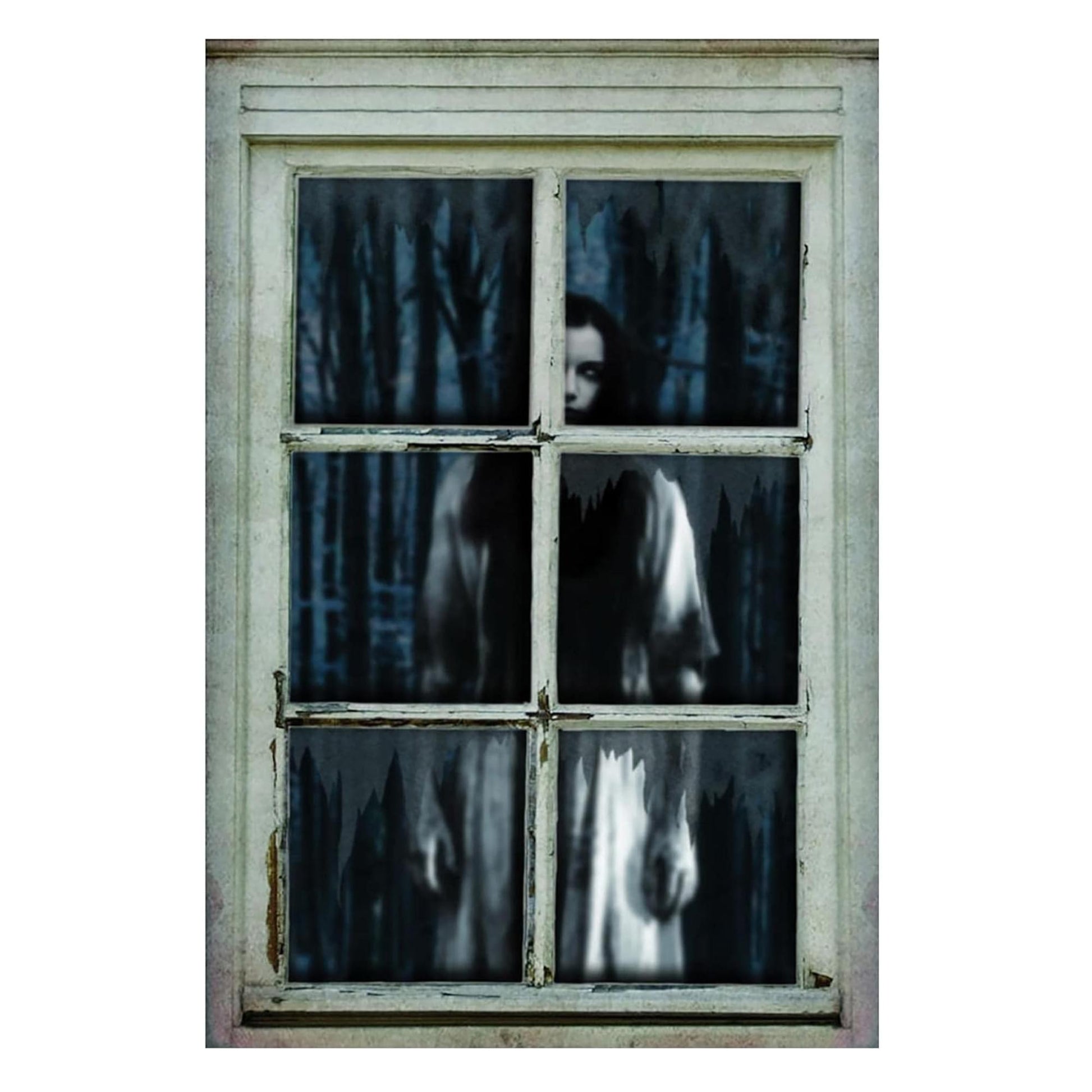 Woman in Window 47 Inch Halloween Window Decor