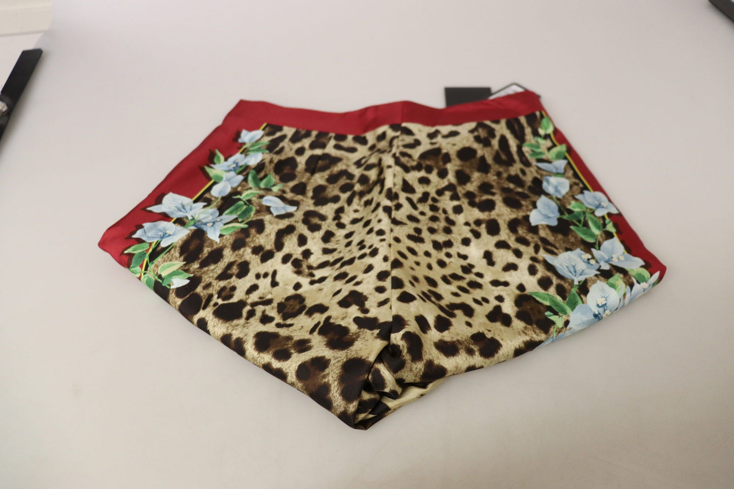 Multicolor Leopard Flora Printed Mid Waist Trouser Pants