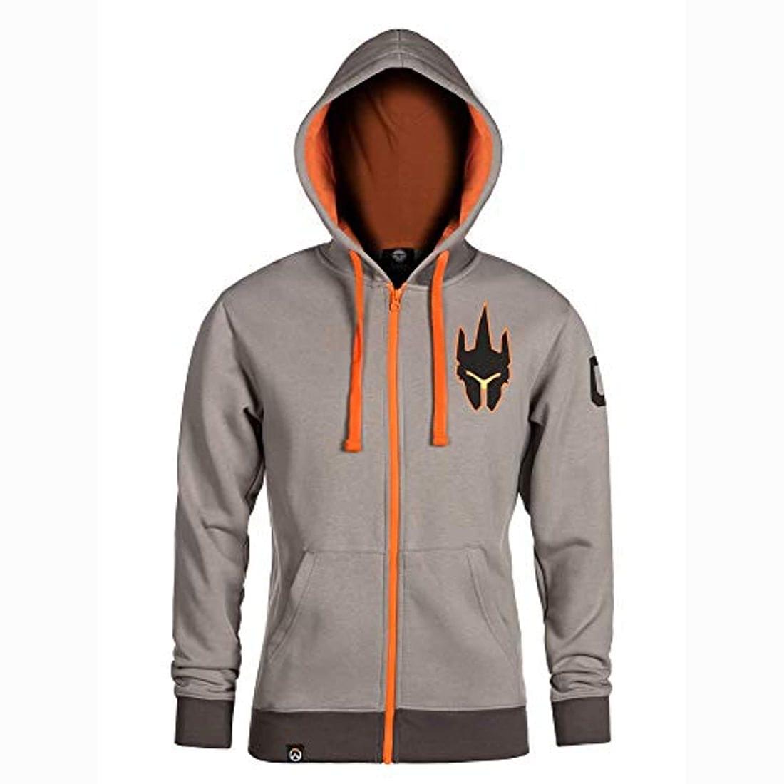 Overwatch Ultimate Reinhardt Light Grey Zip-Up Hoodie | X-Small