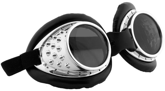 Radioactive Aviator Silver Adult Costume Goggles