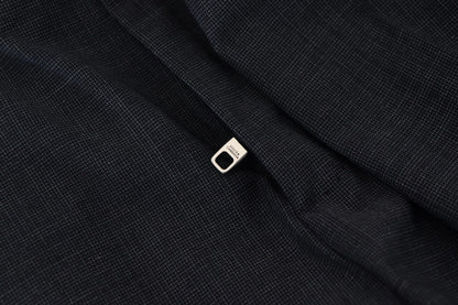 Gray Checked Cargo Trousers Stretch Pants