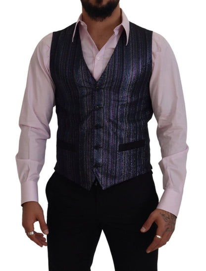 Multicolor Polyester Waistcoat Dress Formal Vest