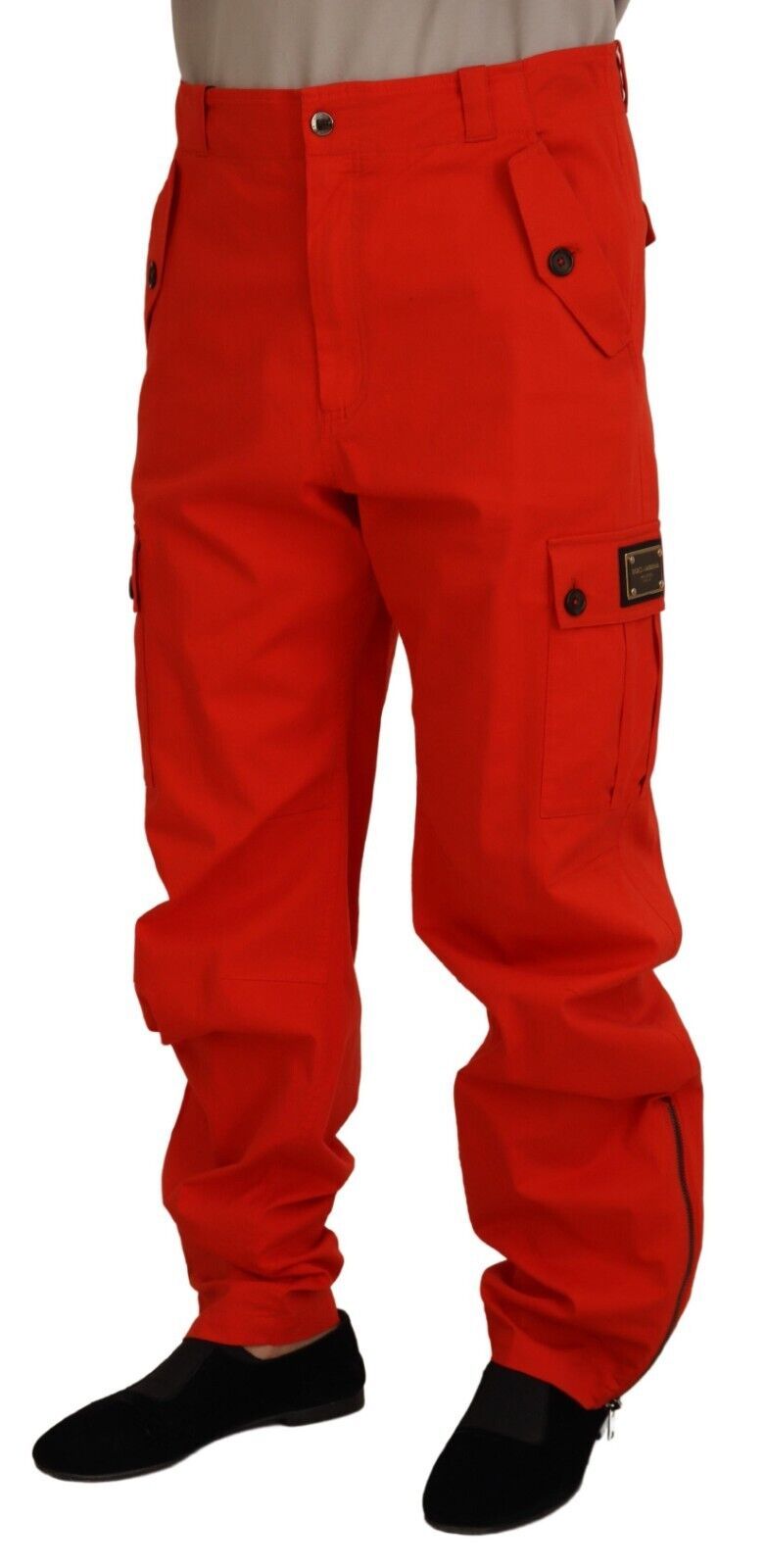 Red Cargo Men Trousers Cotton Pants