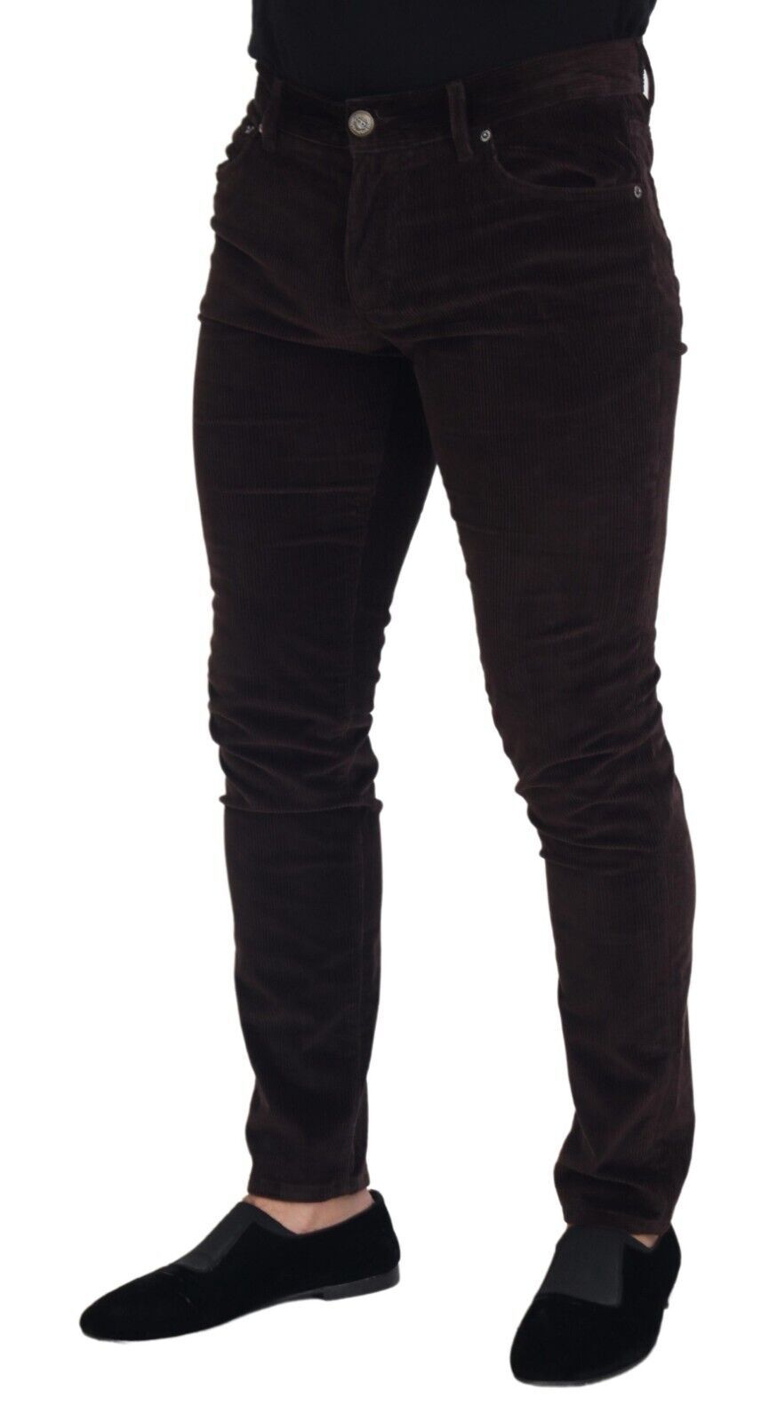 Brown Corduroy Men Casual Trouser Pants