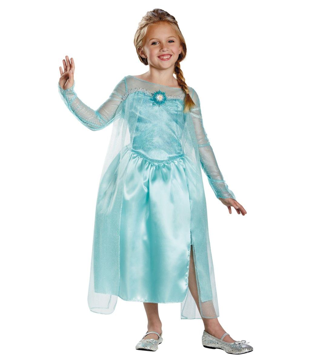 Frozen Disney Classic Elsa Snow Queen Gown Child Costume 4-6X