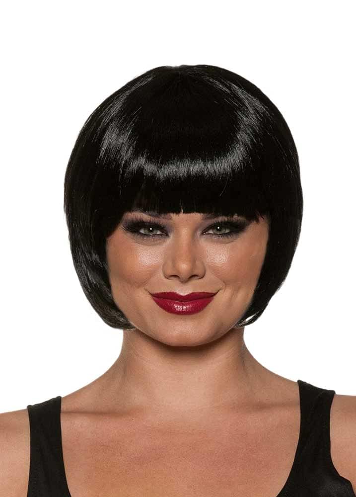Bob Cut One Size Adult Costume Wig | Black