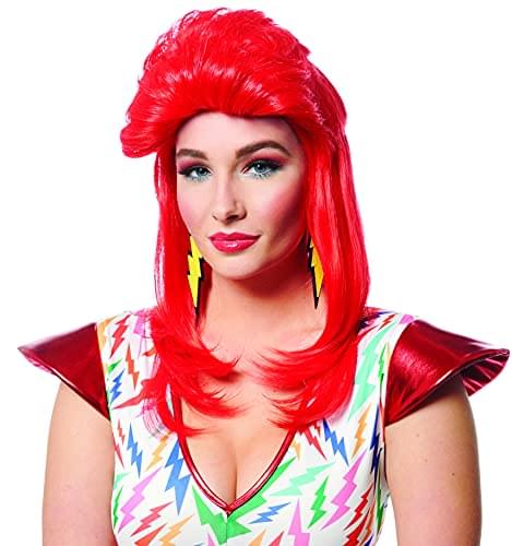 Super Seventies Adult Costume Wig | Red