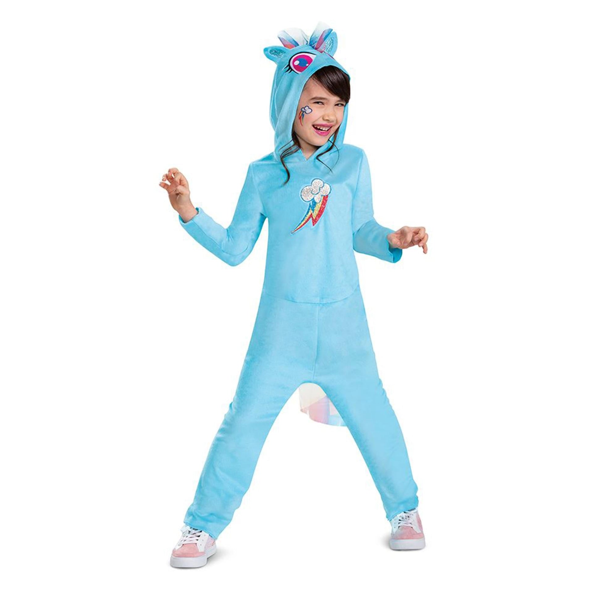My Little Pony Rainbow Dash Girls Hooded Costume Jumpsuit | M (7-8)