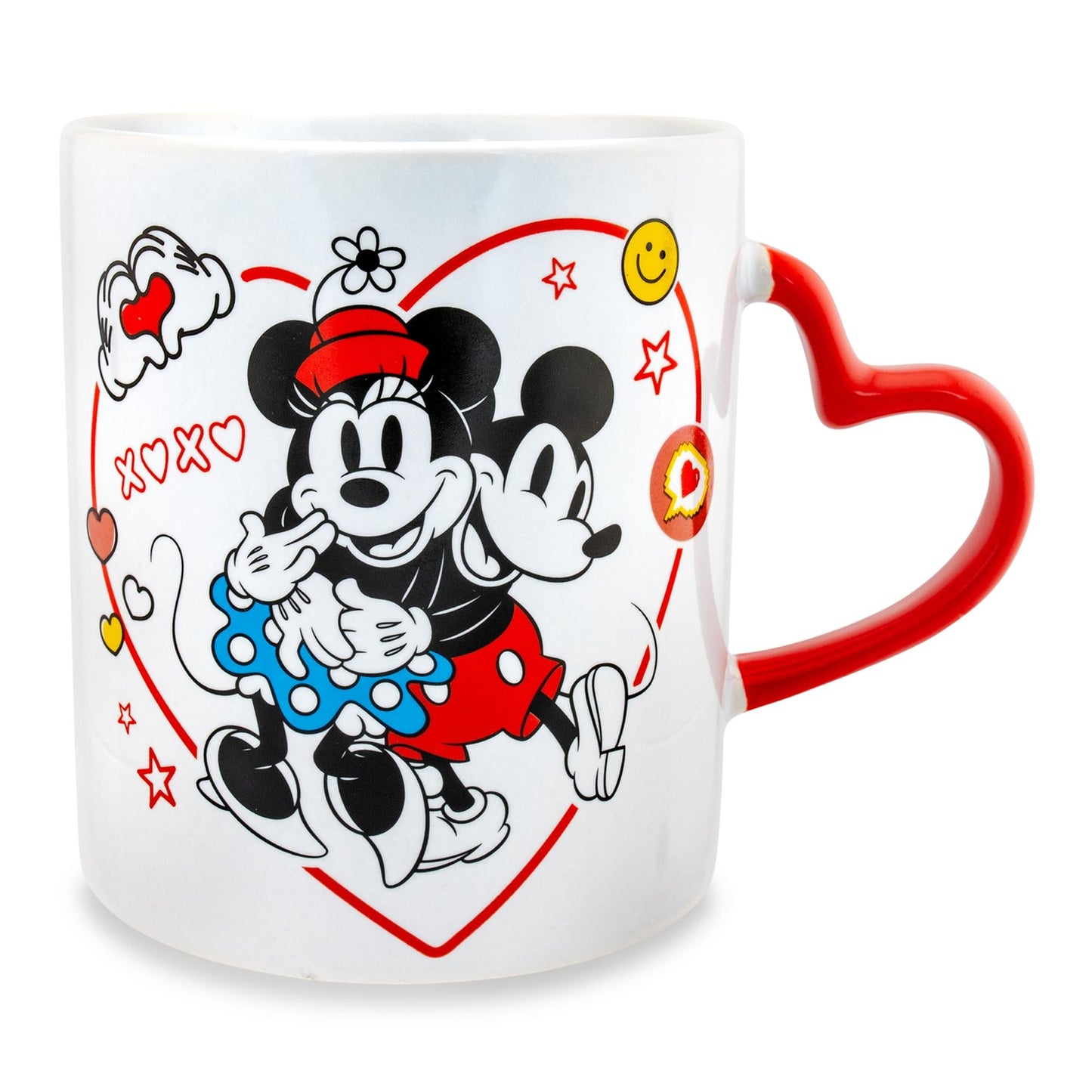 Disney Mickey and Minnie Mouse Icons 20-Ounce Ceramic Mug With Sculpted Handle