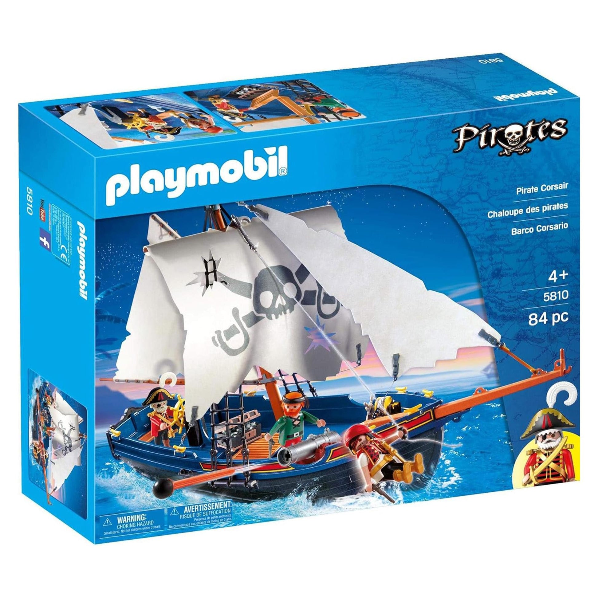 Playmobil 5810 Pirate Ship 84 Piece Building Set