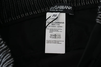 Black Straight Fit Cotton Pants