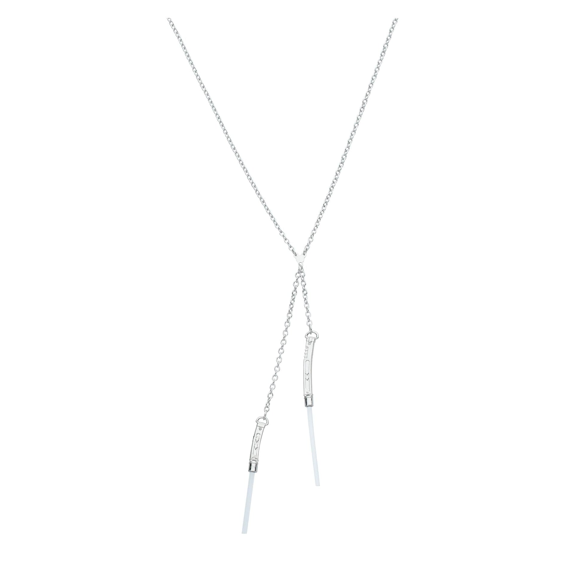 Star Wars Ahsoka Tano Double Drop Lightsaber Necklace