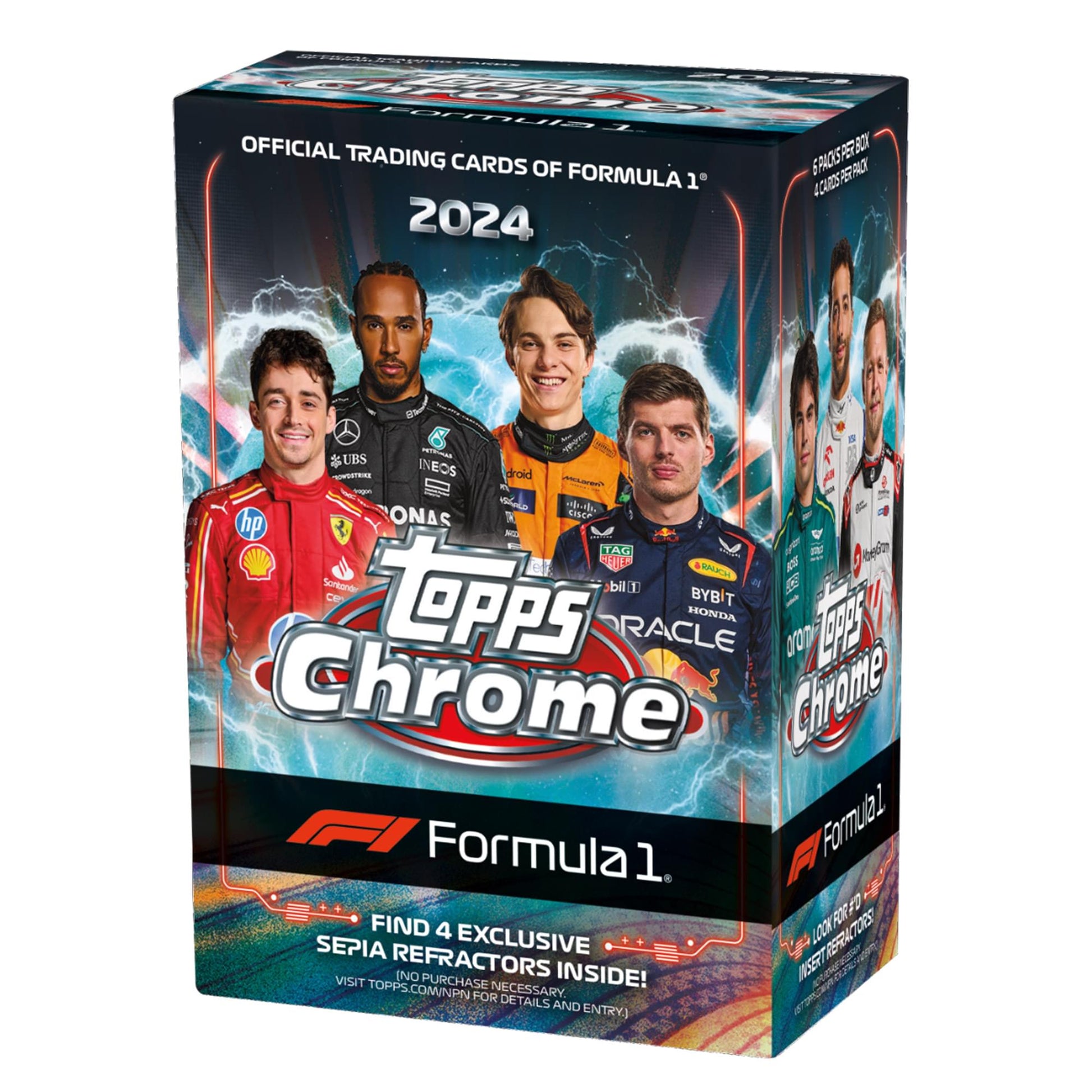 Formula 1 2024 Topps Chrome Value Box | 6 Packs