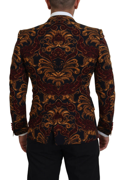 Multicolor Floral Single Breasted Martini Blazer