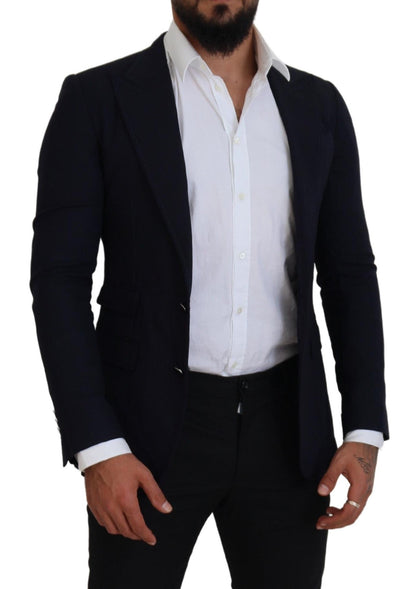 Blue Wool Formal Taormina Blazer