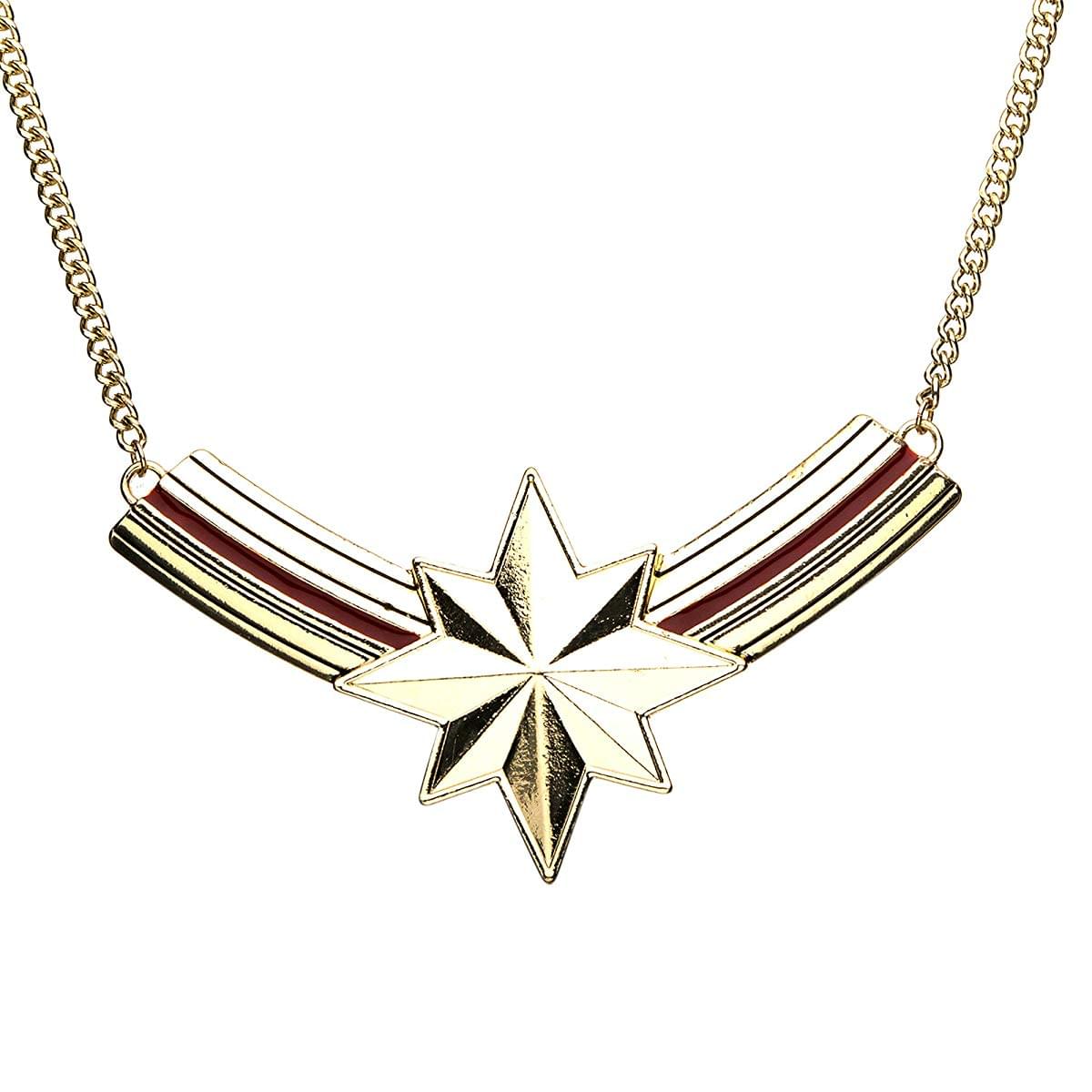 Marvel Captain Marvel Logo Curb Chain Necklace