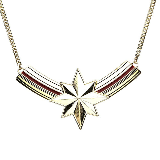 Marvel Captain Marvel Logo Curb Chain Necklace