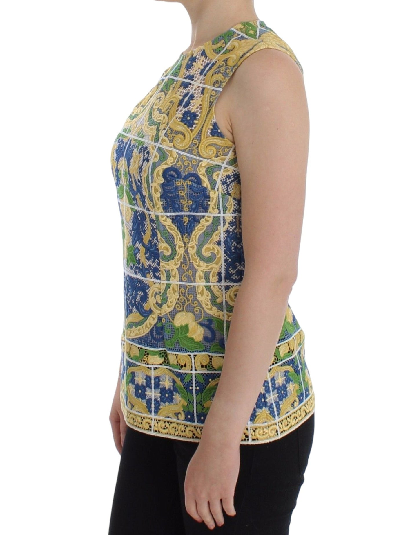 Multicolor Majolica Embroidered Sweater