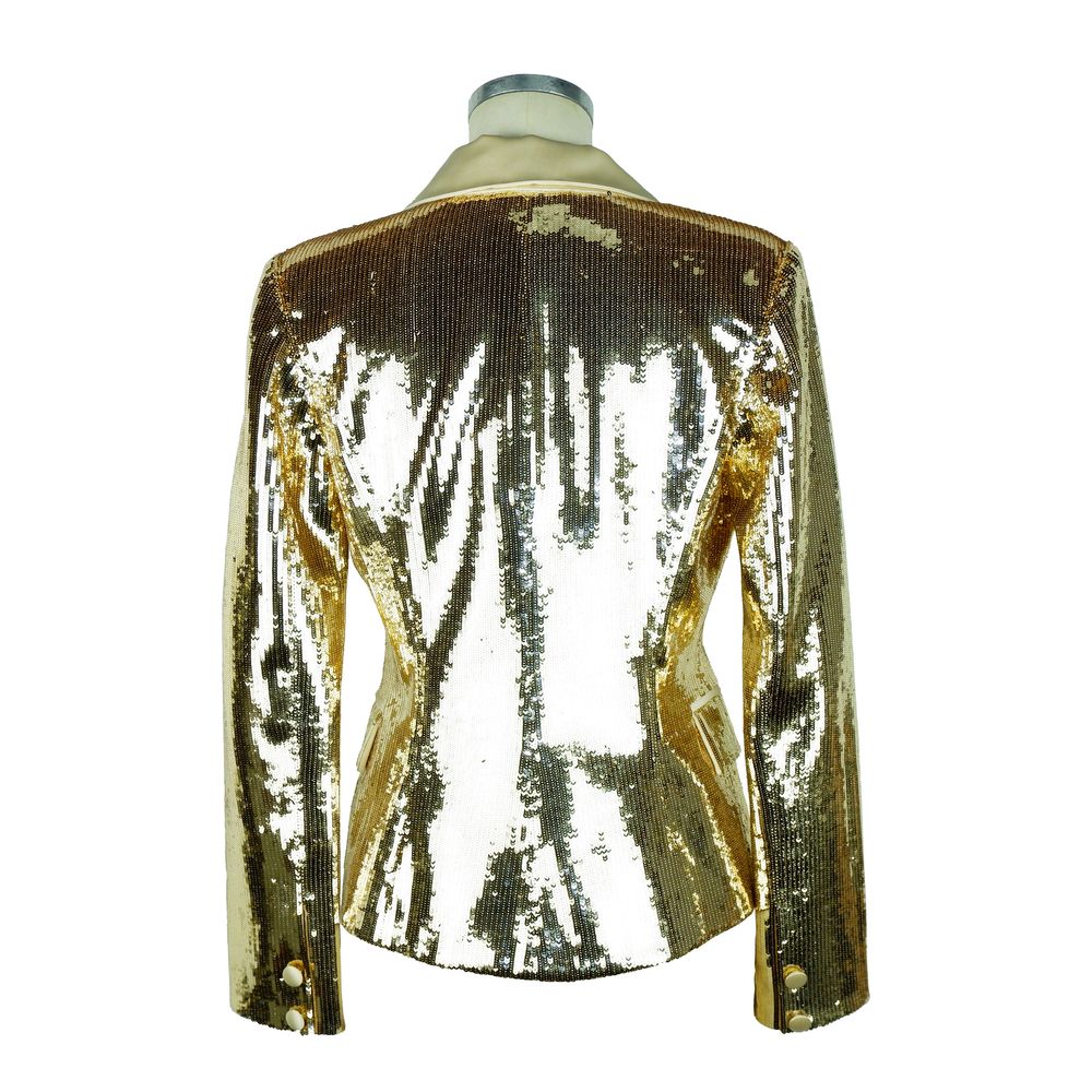 Yellow Polyester Women Blazer