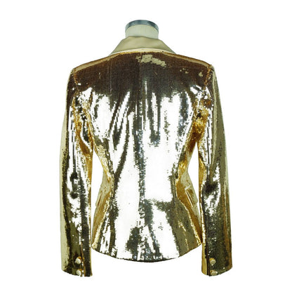 Yellow Polyester Women Blazer
