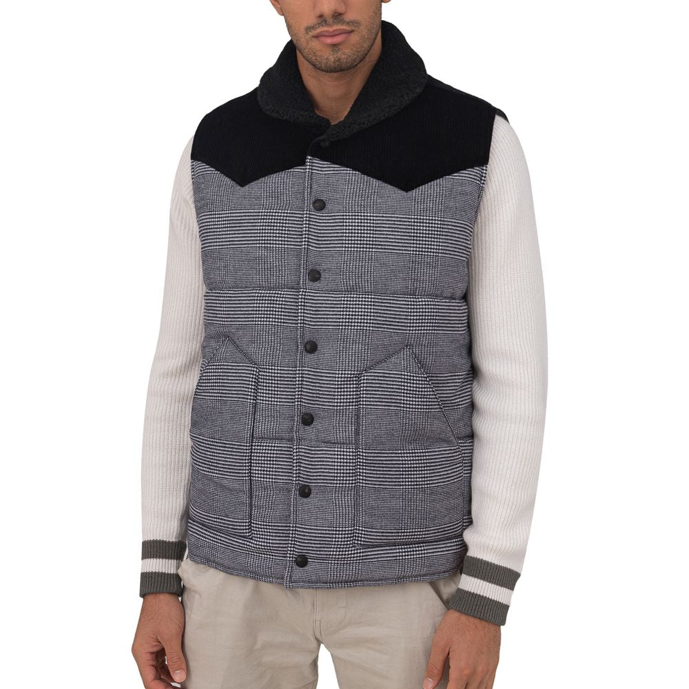 Gray Cotton Sleveless Jacket