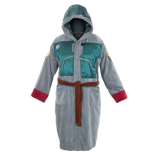 Star Wars Boba Fett Unisex Hooded Bathrobe for Adults | One Size Fits Most