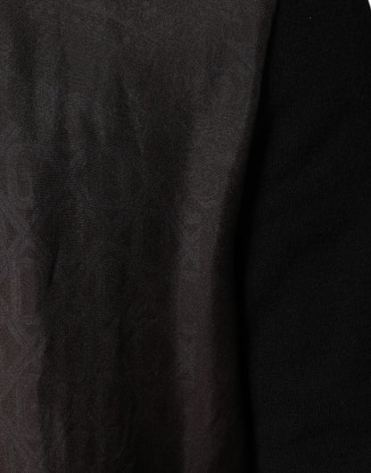 Black Logo Monogram Full Zip Bomber Jacket