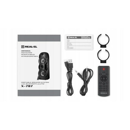 Bluetooth Speakers Real-El  X-787   Black Multicolour