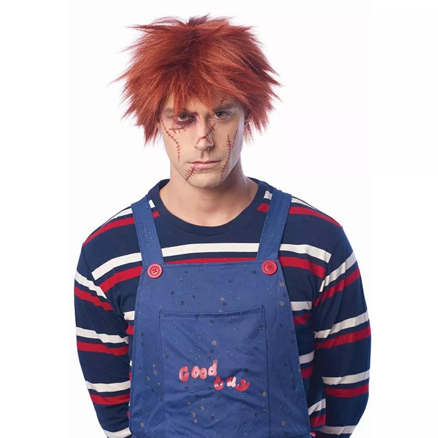 Evil Doll Adult Costume Wig | Red